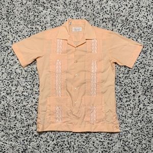 Mexacali Vintage Short Sleeve Embellished 4 Pocket Button Down Shirt M 15-15 1/2